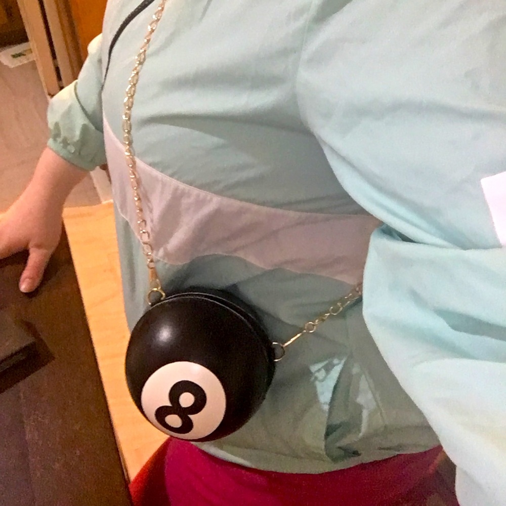 8 ball purse adjustable strap